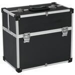 vidaXL Boîte à outils 38x22 5x34 cm Noir Aluminium
