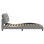 vidaXL Cadre de lit avec lumières LED gris clair 120x200 cm tissu