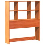 vidaXL Lit bibliothèque sans matelas cire marron 75x190 cm bois massif