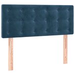 vidaXL Sommier à lattes de lit avec matelas Bleu foncé 90x200 cm