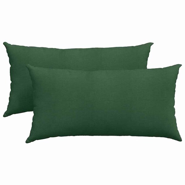 vidaXL Coussins de canapé 2 Pièces Vert foncé 80 x 40 cm