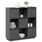 vidaXL Buffet Gris 110 5x35x117 cm Bois massif de pin