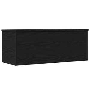 Boîte de rangement vidaXL en chêne noir 90x35x35 cm en bois d'ingénierie