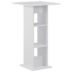 vidaXL Table de bar Blanc 60x60x110 cm