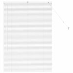 vidaXL Store de Fenêtre avec des rideaux Autre Blanc 80 x 130 cm Aluminium