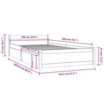vidaXL Cadre de lit avec tiroirs Blanc 100x200 cm