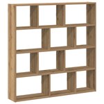 vidaXL Étagère cube murale 12 compartiments chêne artisanal