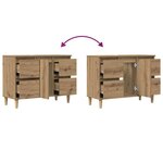 vidaXL Armoire d'évier chêne artisanal 80x33x60 cm bois d'ingénierie