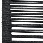 vidaXL Ensemble à manger de jardin 7 Pièces Noir Corde de coton et acier