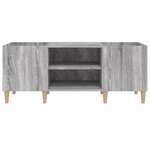 vidaXL Armoire à disques sonoma gris 121x38x48 cm bois d'ingénierie