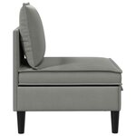 vidaXL Canapé central avec rangement Gris foncé Velours