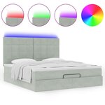 VidaXL Cadre de lit ottoman et matelas gris clair 160x200cm velours