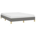 vidaXL Cadre de lit sans matelas gris foncé 140x190 cm tissu