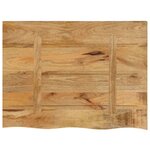 vidaXL Dessus de table 80x60x2 5 cm bord vif bois massif manguier brut