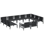 vidaXL Ensemble de canapé de jardin 11 Pièces Anthracite Acier