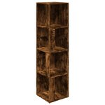vidaXL Armoire d'angle Chêne fumé 33x33x132 cm Bois d'ingénierie