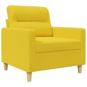 vidaXL Fauteuil Jaune clair 60 cm Tissu