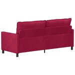 vidaXL Canapé Bordeaux 196 x 81 x 87 5 cm Velours