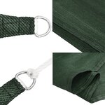 vidaXL Voile d'ombrage 160 g/m² Vert foncé 5x5x5 m PEHD