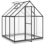 vidaXL Serre avec cadre de base anthracite 169x169x202 cm aluminium