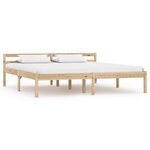 vidaXL Cadre de lit Bois de pin massif 160x200 cm