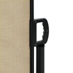 vidaXL Auvent latéral rétractable beige 160x1200 cm