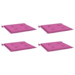 vidaXL Coussins de chaise de jardin lot de 4 rose 40x40x4 cm