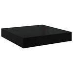 vidaXL Étagère murale flottante 4 Pièces Noir brillant 23x23 5x3 8 cm MDF