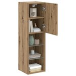 vidaXL Meuble TV avec lumières LED chêne artisanal 30 5x30x102 cm