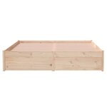 vidaXL Cadre de lit bois massif 135x190 cm double