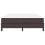 vidaXL Lit à ressorts avec matelas Marron foncé 140 x 200 cm tissu