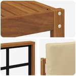 vidaXL Ensemble de canapés d'extérieur 6 pc Naturel et Beige
