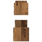 vidaXL Étagères murales 2 pièces Bois ancien 60x16x14 cm Bois reconstitué