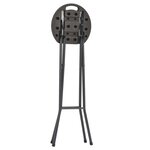 vidaXL Tabouret de bar pliable lot de 2 PEHD et acier Aspect rotin