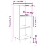 vidaXL Buffet blanc 34 5x32 5x90 cm bois d'ingénierie