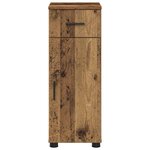 vidaXL Cabinet de salle de bain avec porte Bois Ancien 30 x 35 x 80 cm