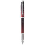 PARKER IM Premium Portal  Stylo plume  Dégradé de rouge  plume moyenne  encre bleue  Coffret cadeau
