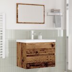 vidaXL Ensemble de mobilier de salle de bain 3 Pièces Vieux bois