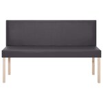 vidaXL Banc 139 5 cm Gris Similicuir