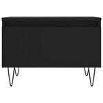 vidaXL Tables basses 2 Pièces noir 50x46x35 cm bois d'ingénierie