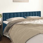 vidaXL Têtes de lit 2 Pièces Bleu foncé 80x5x78/88 cm Velours