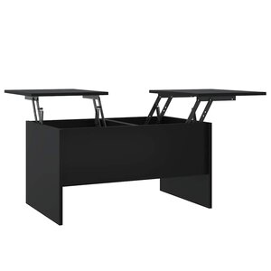 vidaXL Table basse noir 80x50x42 5 cm bois d'ingénierie
