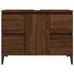 vidaXL Meuble d'évier chêne marron 80x33x60 cm bois d'ingénierie
