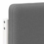 vidaXL Tête de lit capitonnée Blanc et gris clair 135 cm Pin massif