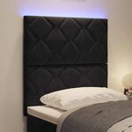 vidaXL Tête de lit LED avec tête de lit Noir 80 cm Cuir synthétique