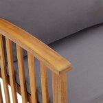 vidaXL Salon de jardin 4 Pièces avec coussins Bois d'acacia solide