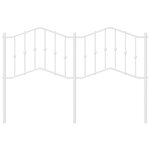 vidaXL Tête de lit métal blanc 135 cm