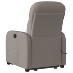 vidaXL Fauteuil inclinable de massage électrique Taupe Tissu