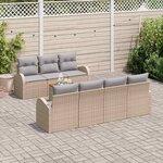 vidaXL Ensemble de canapé de jardin 8 Pièces beige et gris clair