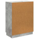 vidaXL Buffet Gris béton 66 x 34 5 x 87 cm Bois d'ingénierie